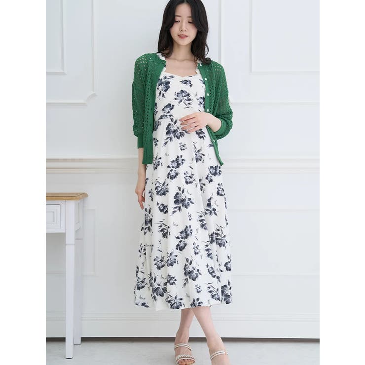 花柄ギャザー肩紐ワンピース | LUDIC PARK | 詳細画像16