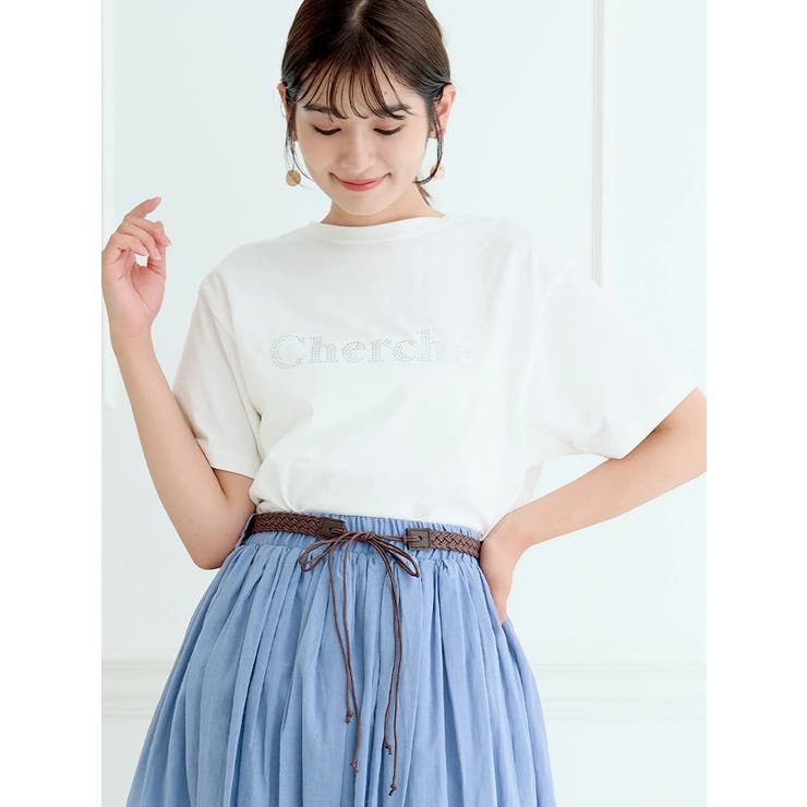 ラインストーンロゴTシャツ[品番：PLMW0012231]｜LUDIC PARK（ル