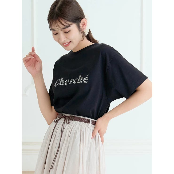 ラインストーンロゴTシャツ[品番：PLMW0012231]｜LUDIC PARK（ル