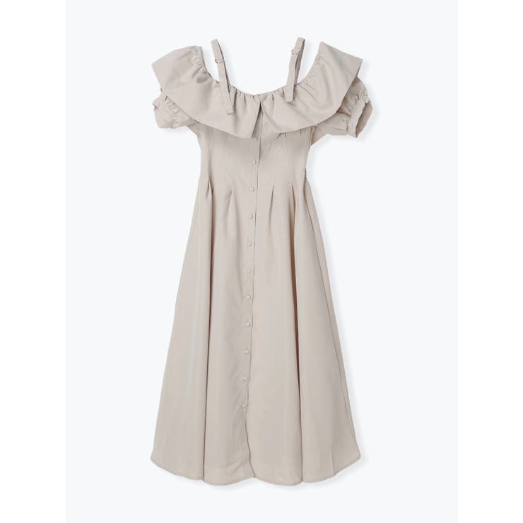 オフショルフリルワンピース[品番：PLMW0012157]｜LUDIC PARK