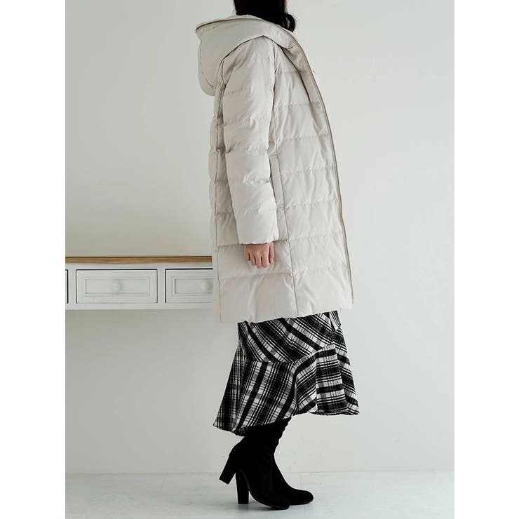 極美品【Spick&Span】3way　ロングダウンコート　ラクーンファーフード フードファーダウンロングコート[品番：PLMW0013290]｜LUDIC