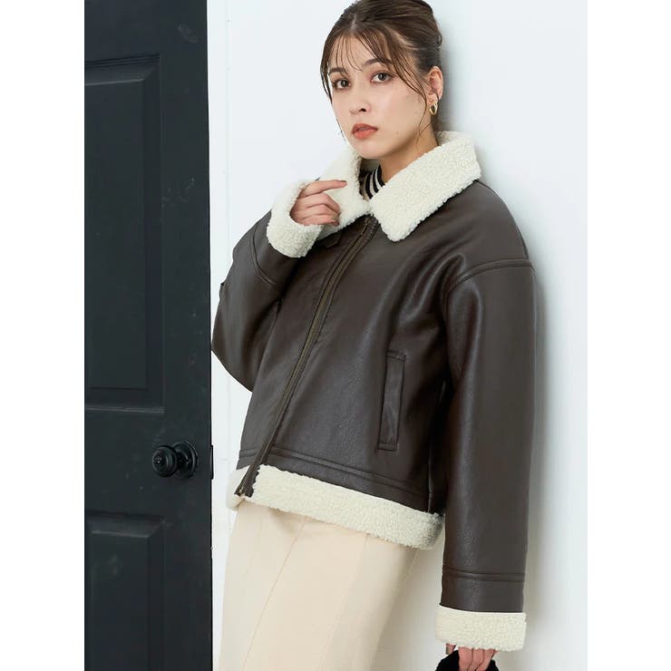 【★安心の定価販売★】 IKUMI（イクミ）の「【IKUMI】BOA JAKET（ライダースジャケット ジャケット・アウター