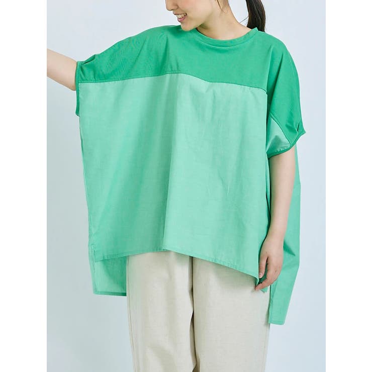 緑 | 異素材MIXドルマンプルオーバー | LUDIC PARK