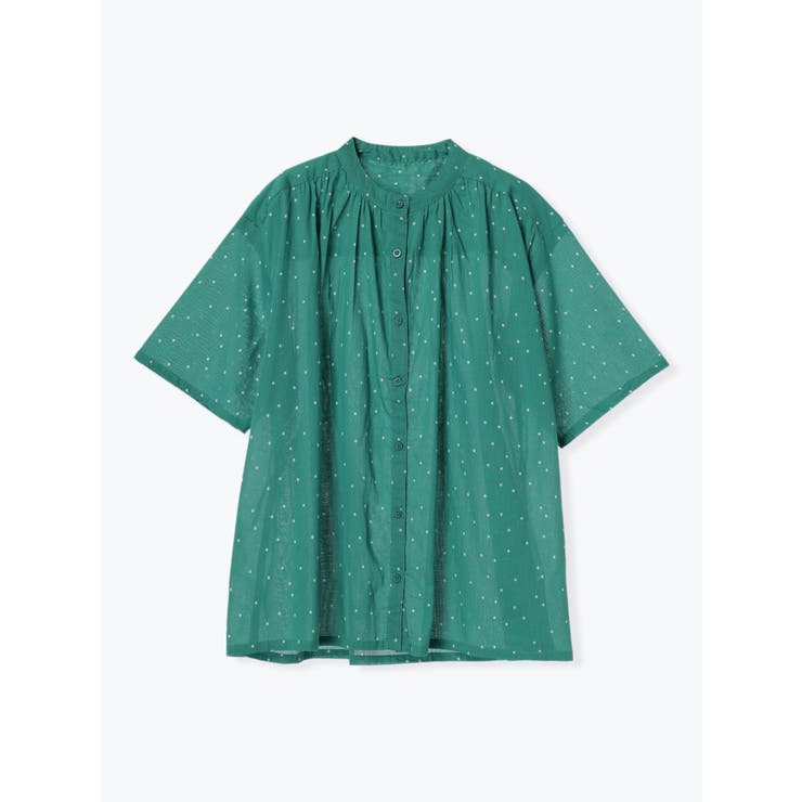 緑 | ドットプリントブラウス | LUDIC PARK
