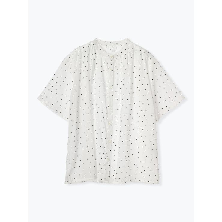 オフホワイト | ドットプリントブラウス | LUDIC PARK