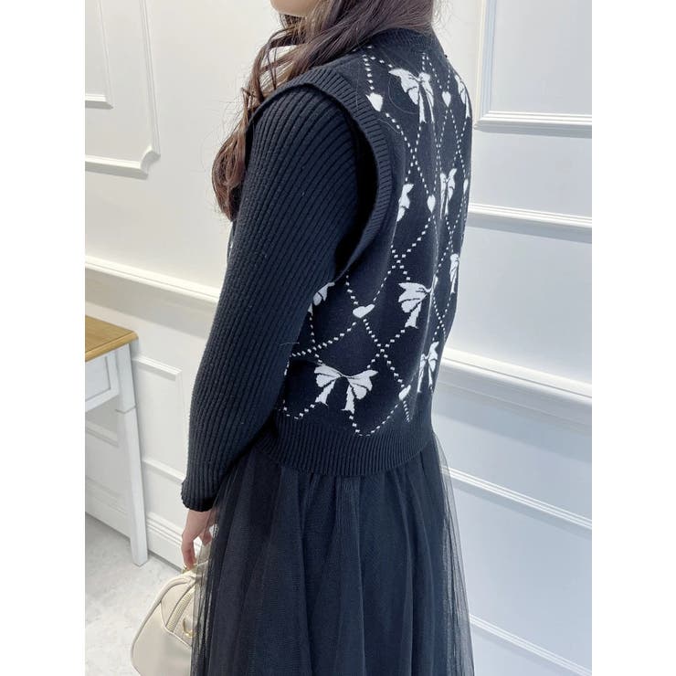 PATOU 厚く パトゥ 総柄 ジャガード ワンピース