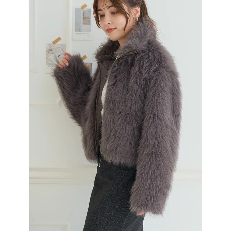 フェイクファーZIPジャケット[品番：PLMW0013179]｜LUDIC  PARK（ルディックパーク）のレディースファッション通販｜SHOPLIST（ショップリスト）