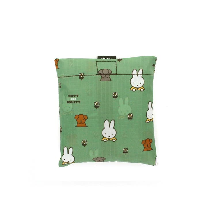 miffy 折りたたみ保冷＆保温エコバッグ【ミッフィー】グリーンミッフィー＆スナ… | LUDIC PARK | 詳細画像5 