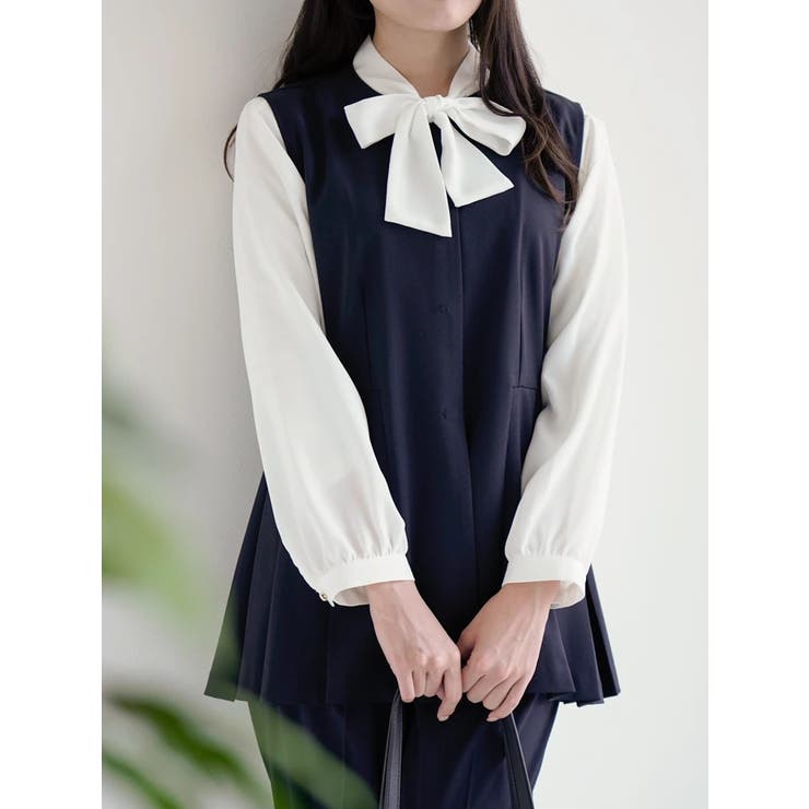 【ストレッチツイル】ペプラムベスト | LUDIC PARK | 詳細画像3 