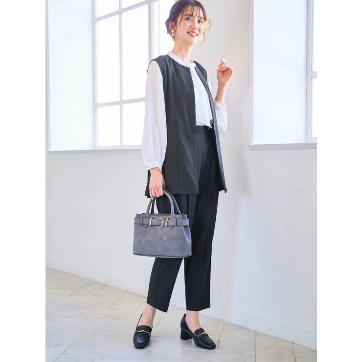 ストレッチツイル ペプラムベスト ストレッチツイル】ペプラムベスト[品番：PLMW0013405]｜LUDIC