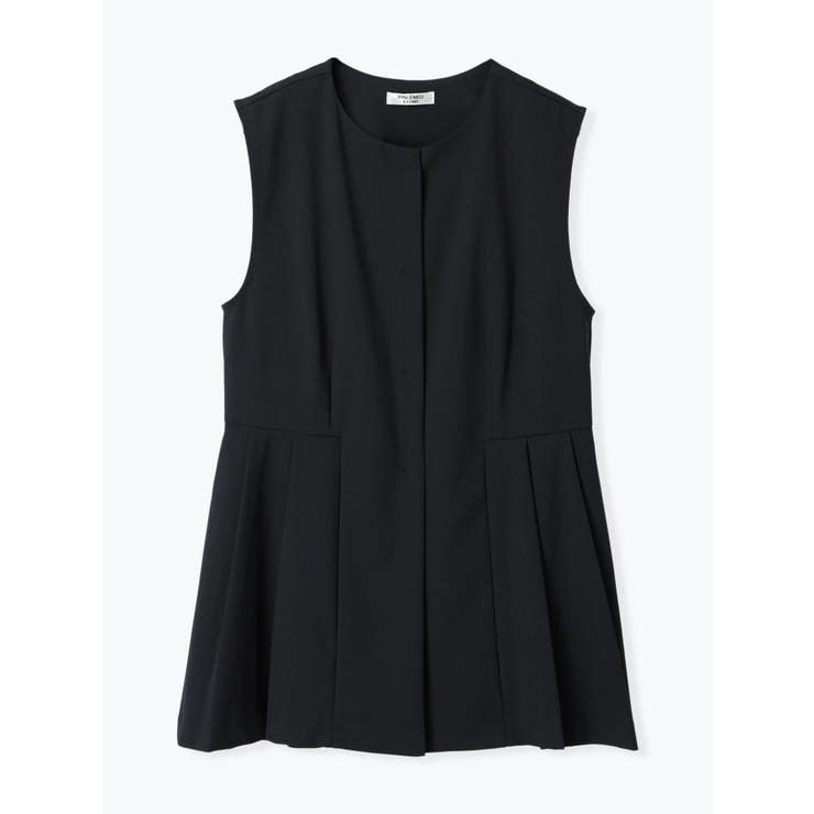 ストレッチツイル ペプラムベスト ストレッチツイル】ペプラムベスト[品番：PLMW0013405]｜LUDIC
