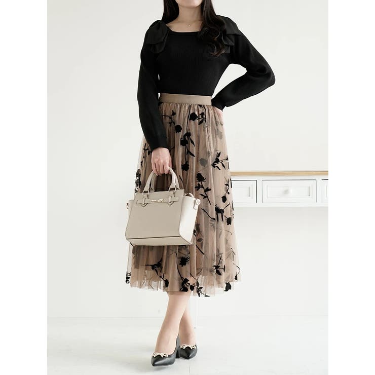 [2WAY]ビジュー付きフェイクレザーバッグ | LUDIC PARK | 詳細画像16 