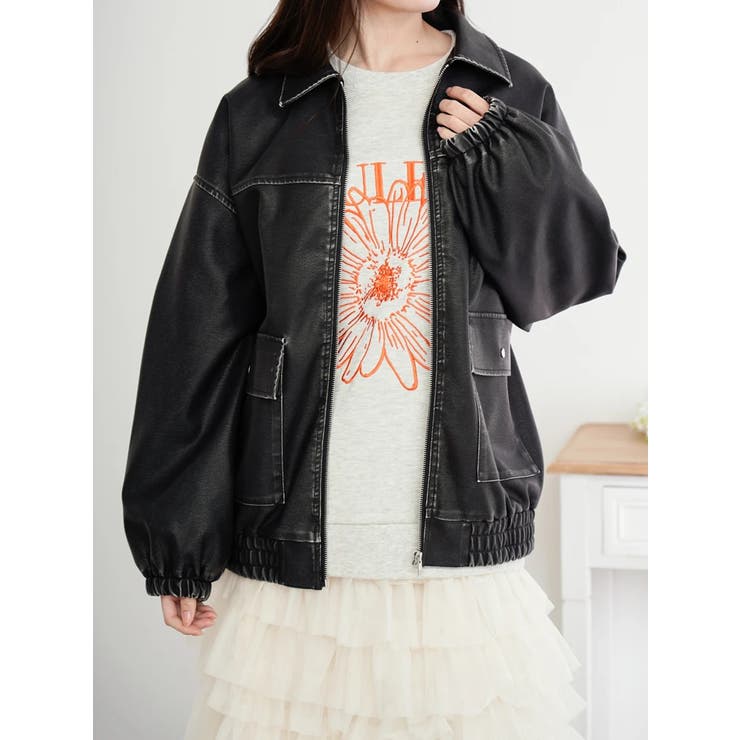 フェイクレザーステンカラージャケット[品番：PLMW0013625]｜LUDIC  PARK（ルディックパーク）のレディースファッション通販｜SHOPLIST（ショップリスト）