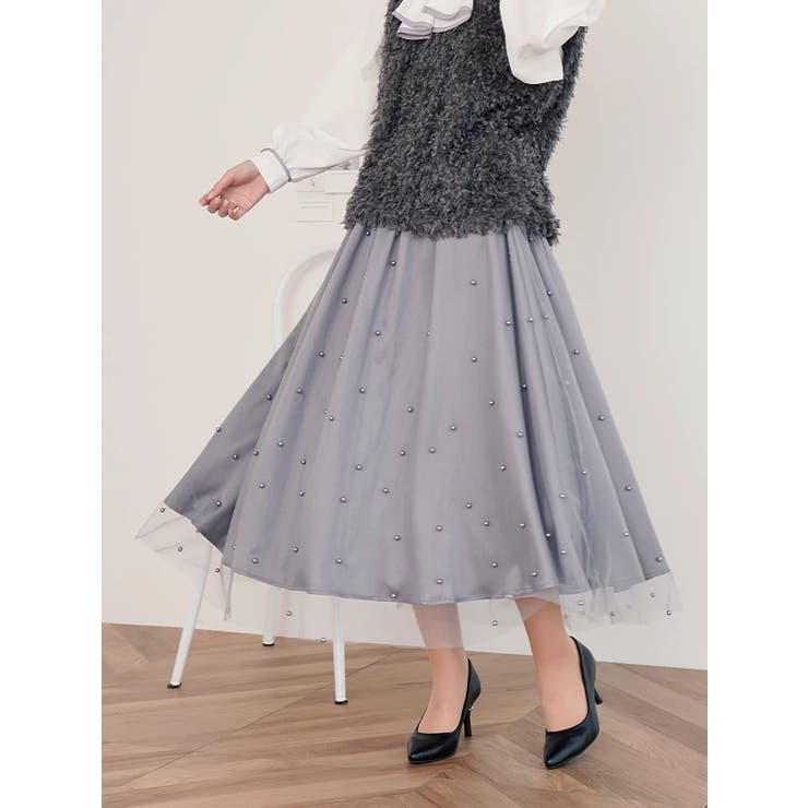 パール付きチュールロングスカート | LUDIC PARK | 詳細画像2 