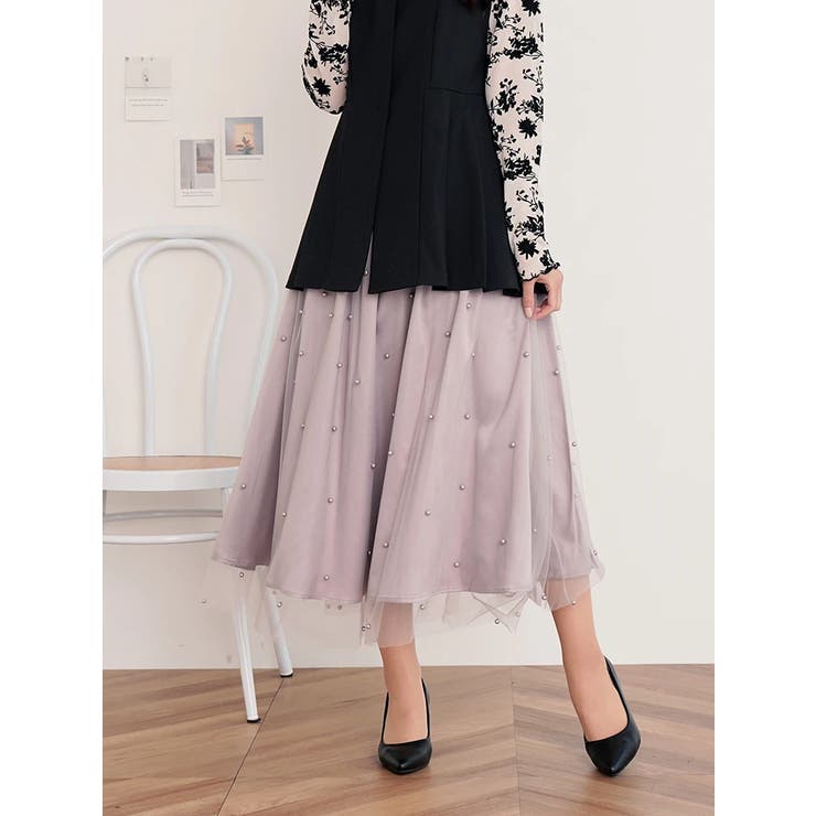 パール付きチュールロングスカート | LUDIC PARK | 詳細画像10 