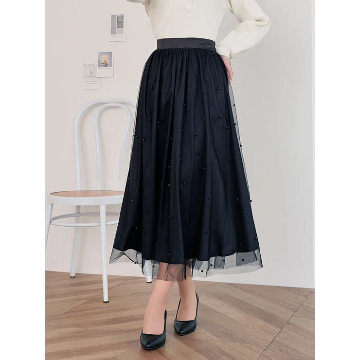 パール付きチュールロングスカート | LUDIC PARK | 詳細画像17 