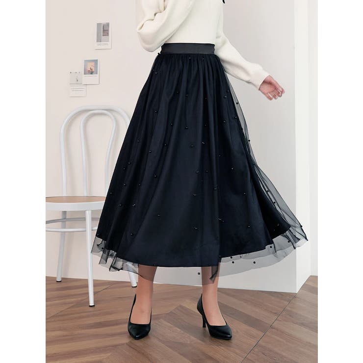 パール付きチュールロングスカート | LUDIC PARK | 詳細画像18 