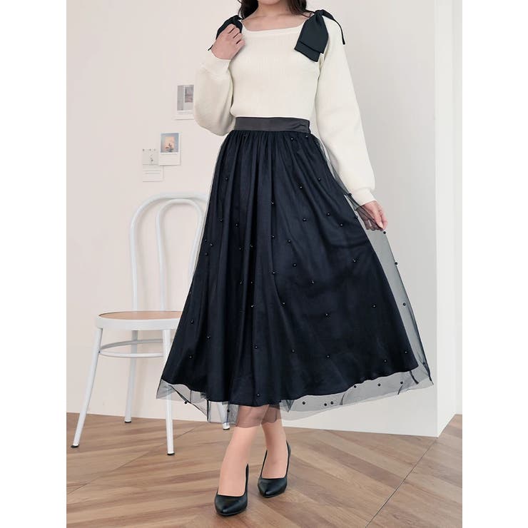 パール付きチュールロングスカート | LUDIC PARK | 詳細画像21 