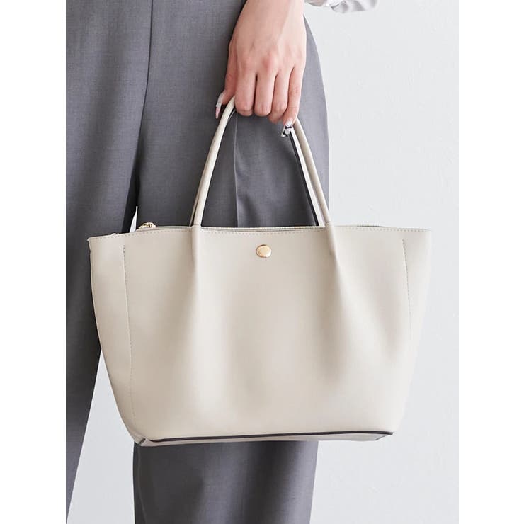 [2WAY]フェイクレザーボタントートバッグ | LUDIC PARK | 詳細画像2 