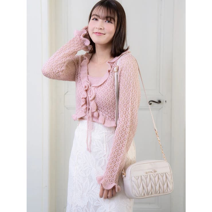 【セット商品】【全3色】キャミソール×ボレロセット　アイボリー ピンク ブラック【bolero-0320btop】( lam )(240325) FREAK'S STORE/ボレロ セット キャミドレス（ボレロ・ワンピース