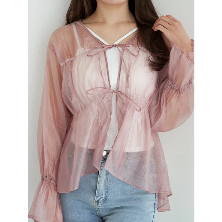 シャーリングリボンブラウス | LUDIC PARK | 詳細画像2 