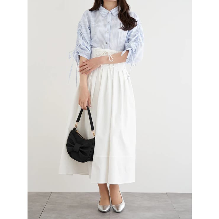 多種ボタン袖ドロストペプラムシャツ | LUDIC PARK | 詳細画像20 