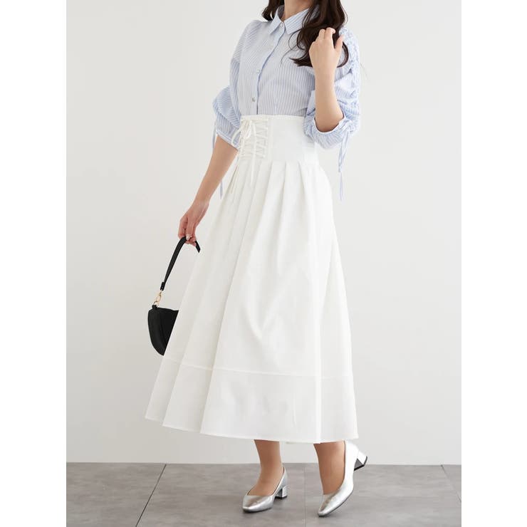 多種ボタン袖ドロストペプラムシャツ | LUDIC PARK | 詳細画像21 