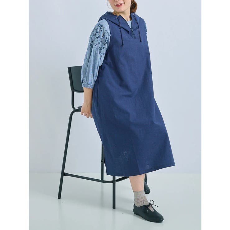 紺 | フード付きワンピース | LUDIC PARK