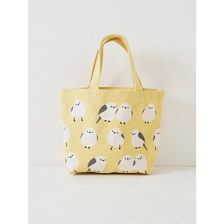 【寄り添いシマエナガ】ミニトートバッグ(イエロー) | LUDIC PARK | 詳細画像4 