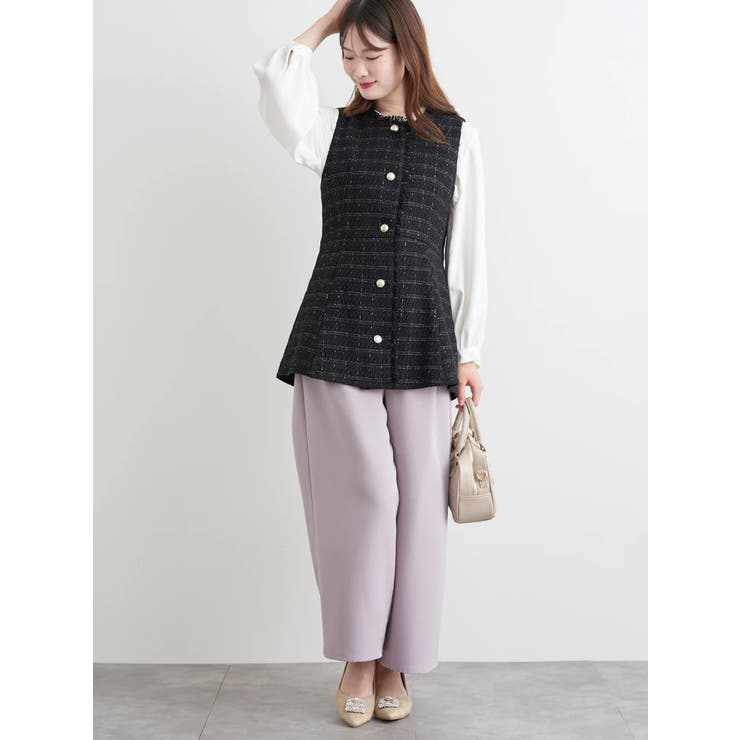 【Wクロス】タックワイドパンツ | LUDIC PARK | 詳細画像14 