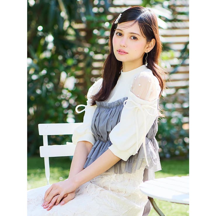 楽天市場】【SALE／40%OFF】パール付チュールトップス LILY