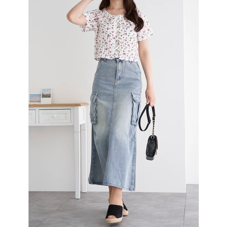 小花柄 レースアッププルオーバー | LUDIC PARK | 詳細画像8 