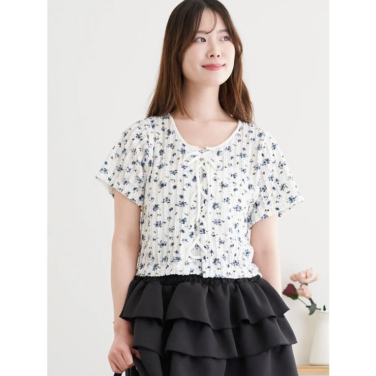 小花柄 レースアッププルオーバー | LUDIC PARK | 詳細画像9 