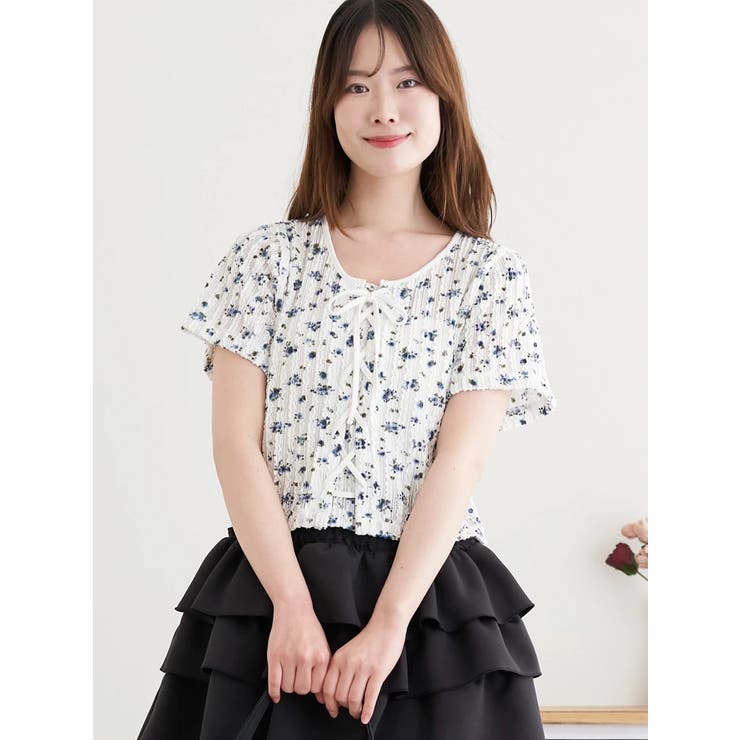 小花柄 レースアッププルオーバー | LUDIC PARK | 詳細画像10 