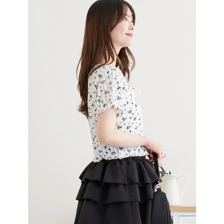 小花柄 レースアッププルオーバー | LUDIC PARK | 詳細画像12 