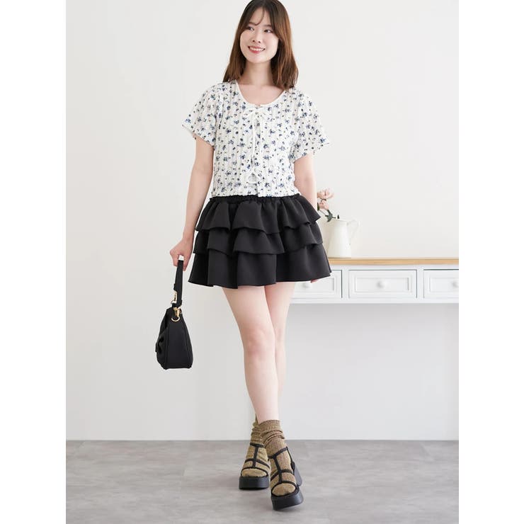 小花柄 レースアッププルオーバー | LUDIC PARK | 詳細画像15 