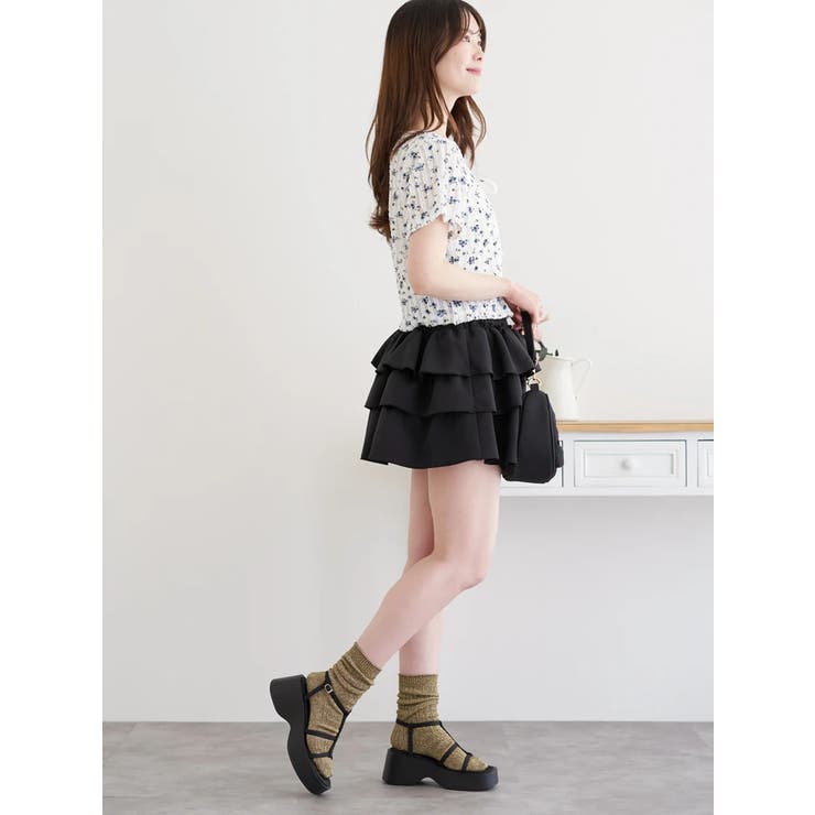 小花柄 レースアッププルオーバー | LUDIC PARK | 詳細画像17 