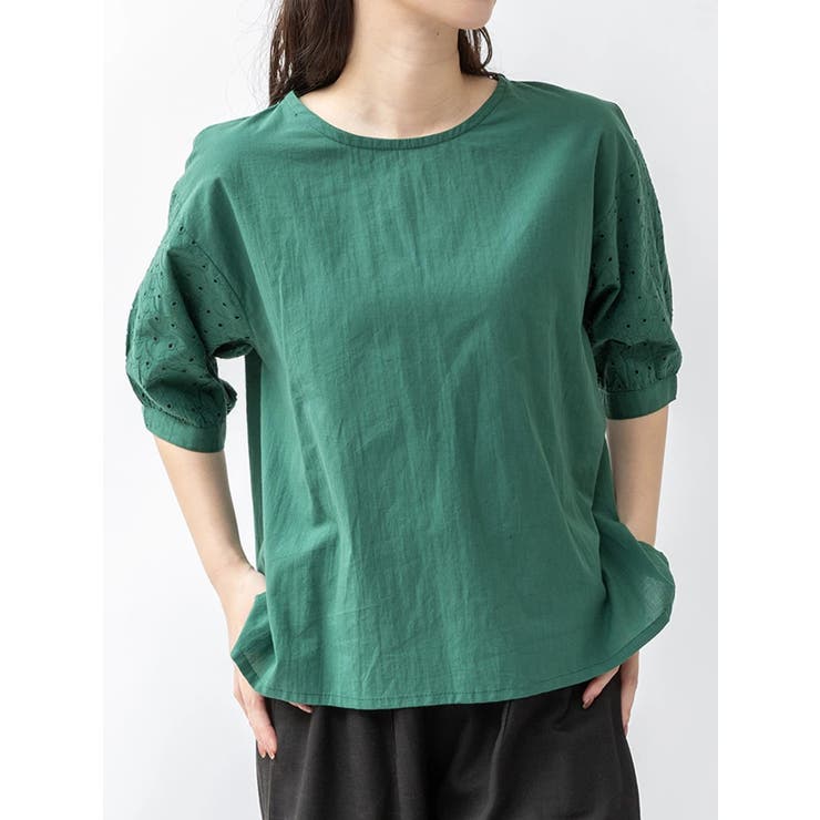 緑 | 袖刺繍ブラウス | LUDIC PARK