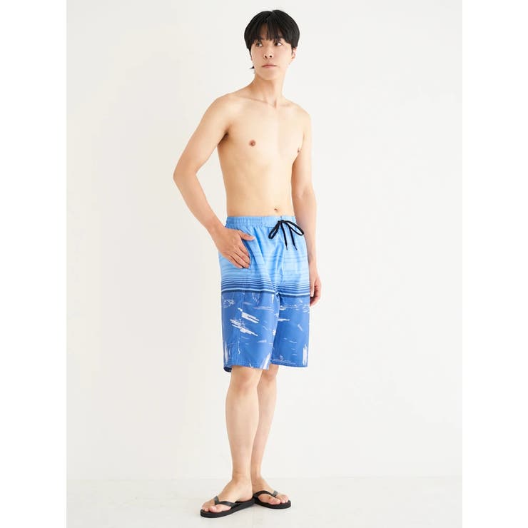アロハボーダー柄サーフパンツ | Resort Island | 詳細画像5 