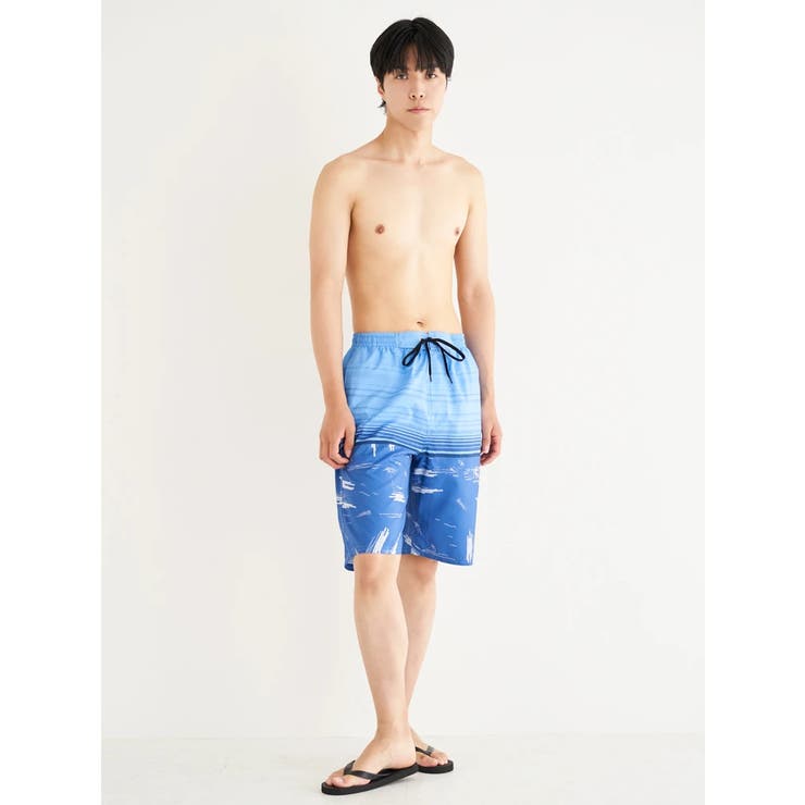 アロハボーダー柄サーフパンツ | Resort Island | 詳細画像7 