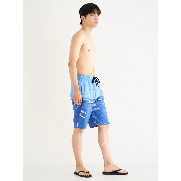 アロハボーダー柄サーフパンツ | Resort Island | 詳細画像9 