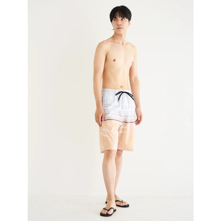 アロハボーダー柄サーフパンツ | Resort Island | 詳細画像19 
