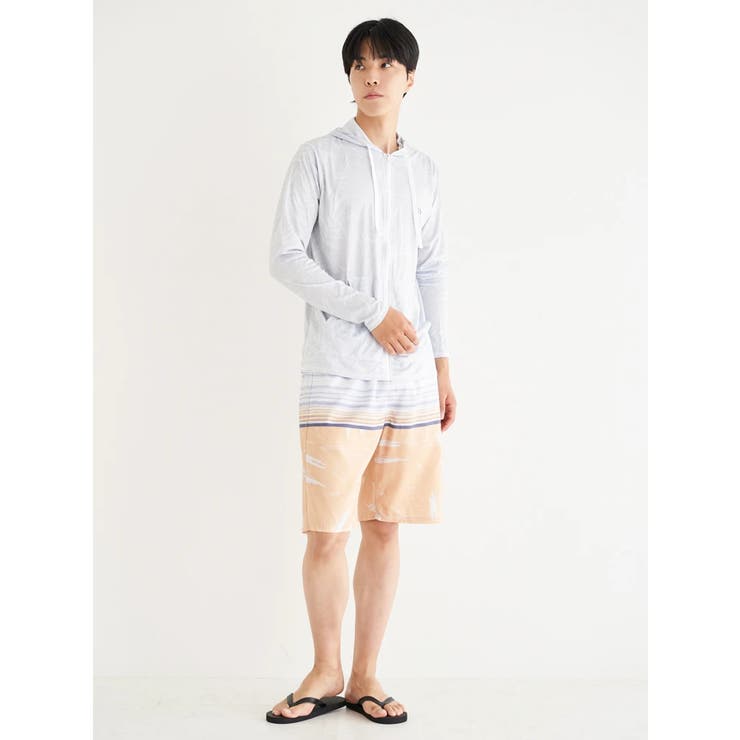 アロハボーダー柄サーフパンツ | Resort Island | 詳細画像23 