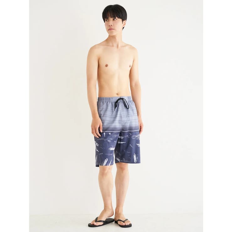 アロハボーダー柄サーフパンツ | Resort Island | 詳細画像31 