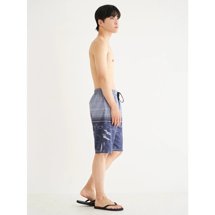 アロハボーダー柄サーフパンツ | Resort Island | 詳細画像32 