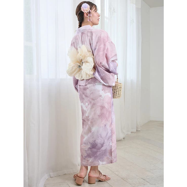 さ*く様 創美苑 キャミワンピース 浴衣 2点セット キャミワンピース浴衣 2点セット（浴衣セット｜ピンク・紺・A柄