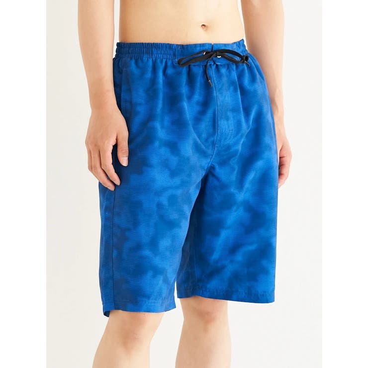 紺 | マイクロボーダー×カモフラージュ柄サーフパンツ | Resort Island