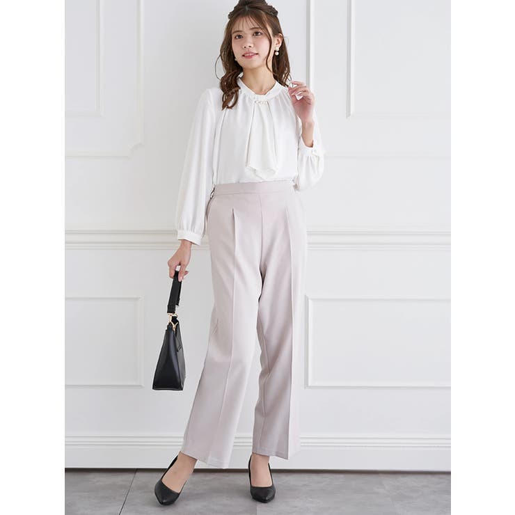 【マルチWAY】ラクケア パールアクセサリー付きボウタイブラウス | LUDIC PARK | 詳細画像8 