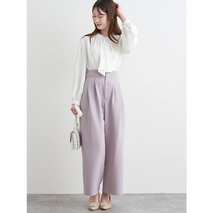 【マルチWAY】ラクケア パールアクセサリー付きボウタイブラウス | LUDIC PARK | 詳細画像14 