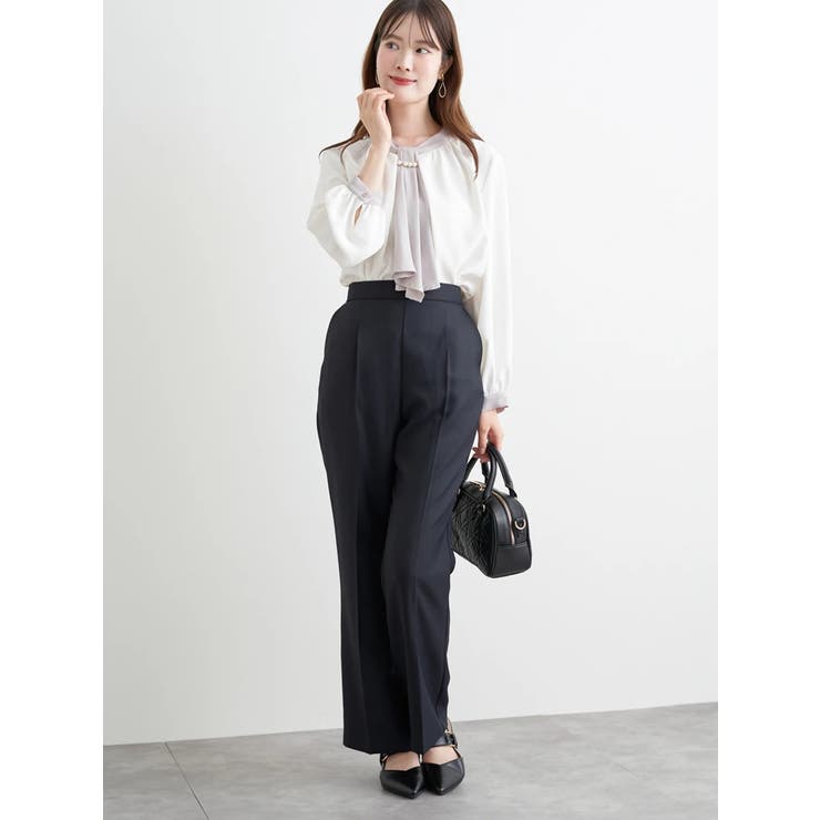 【マルチWAY】ラクケア パールアクセサリー付きボウタイブラウス | LUDIC PARK | 詳細画像24 